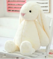 Peluş Tavşan Uyku Arkadaşım 65 cm (Beyaz-Krem)