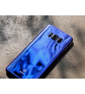 Galaxy S8 Kılıf Parlak Renk Geçişli Kılıf (Mavi)