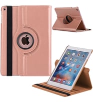 Apple iPad 5 Nesil / 6 Nesil / Air / Air 2 / Pro Uyumlu 9,7 inç Döner Standlı Tablet Kılıfı (Rose - Gold)