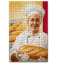 Cakapuzzle Fırnda Taze Ekmek Görseli Puzzle Yapboz MDF (Ahşap) (500 Parça)
