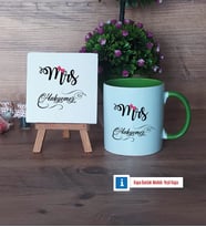 Eşe Hediye Mrs Dekoratif Taş, Kupa Bardak Kırmızı Hediye Yıl Dönümü Hediyesi (Model 13)