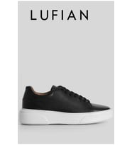 Lufian 111230187 Tommy Casual Deri Erkek Sneaker Ayakkabı (Siyah - Beyaz)
