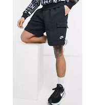 Nike Sportswear Clup Fleece Erkek Lacivert Kargo Cepli Şort (Siyah)