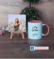 En İyi Öğretmen Fotoğraflı Dekoratif Taş, Kupa Bardak Beyaz Hediye (Model 6)