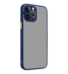 Vendas iPhone 14 Pro Max Uyumlu (14 Pro Max) Mara Serisi Arkası Mat Renkli Hux Silikon Kılıf (Lacivert)