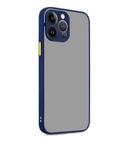 Vendas iPhone 14 Pro Max Uyumlu (14 Pro Max) Mara Serisi Arkası Mat Renkli Hux Silikon Kılıf (Lacivert)