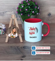 Zabıt Katibi Kupa Bardak Beyaz ve Fotoğraflı Ahşap Anahtarlık Hediye (Model 2)