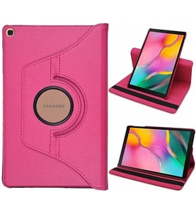 Samsung Galaxy Tab T510 Döner STand Tablet Kılıfı (Pembe)
