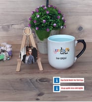 Veteriner Hekim Kupa Bardak Beyaz ve Fotoğraflı Ahşap Anahtarlık Hediye (Model 10)