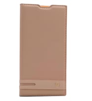 Lenovo Moto E4 Plus Kılıf Elite Kapaklı Kılıf (Gold)