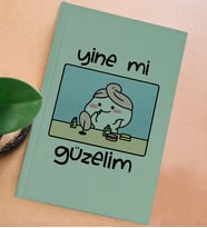 BK Gift Esprili Tasarım Serisi Sert Kapaklı Su Yeşili Defter, Arkadaşa Hediye, Yeni İş Hediyesi, Doğum Günü Hediyesi, Anı Defteri (Model 7)
