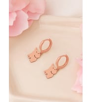 925 AYAR GÜMÜŞ SALLANTILI FİL KÜPE (Rose)