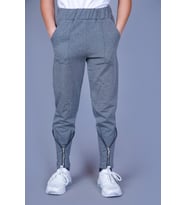 Toontoy Kız Çocuk Paçası Fermuarlı Eşofman Alt (Antrasit Melanj)