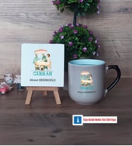Cerraha Hediye Dekoratif Taş, Kupa Bardak Kırmızı Hediye (Model 9)