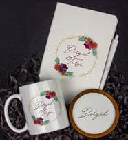 Kişiye Özel Defter Kalem Kupa Ve Bardak Altlığı Hediye Seti 103876 (Model 5)