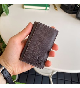 Modica® Orsa - Hakiki Deri Mini Kartlık (Gri)