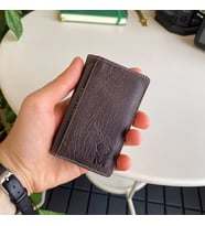 Modica® Orsa - Hakiki Deri Mini Kartlık (Gri)