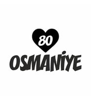 Kalpli 80 Osmaniye Araba Sticker siyah 20x15 CM (Siyah)