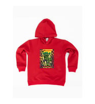 Hulk  Baskılı Kapüşonlu Pamuklu Kumaş Çocuk Sweatshirt (Kırmızı)