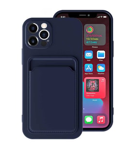 Apple iPhone 12 Pro Max Kılıf Zore Ofix Kartlık Bölmeli Kılıf (Lacivert)