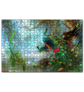 Cakapuzzle Ormandaki Tavuskuşu Çitti Görseli  Puzzle Yapboz MDF (Ahşap) (1000 Parça)