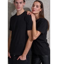 Unisex  Pamuklu Oversize Basic Tshirt (Siyah)