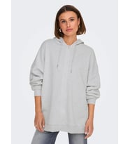 Only Kadın Fermuarlı Uzun Sweatshirt - 15335180 (Gri)