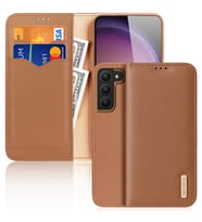 Dux Ducis SM Galaxy S23 Kılıf Mıknatıslı Cüzdanlı Deri Kılıf Hivo Series (Kahverengi)