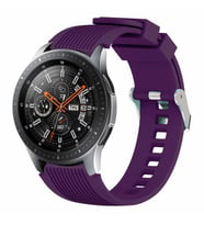​​Amazfit Pace GTR 2 2E Lite 47mm Kordon Çizgili Silikon Kordon (Mürdüm)