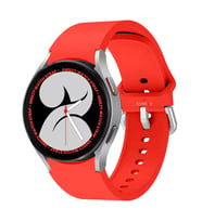 Samsung Galaxy Watch 4 5 Pro 40 42 44 45 46mm Uyumlu Orjinal Tasarım Kavisli PureLux Silikon Kordon (Kırmızı)