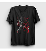 Presmono Unisex Beyaz Wild Anime Naruto T-Shirt 134621tt (Siyah)