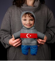 eJOYA Kişiye Özel Fotoğraflı Dünya Kupasına Özel Peluş Oyuncak 107643 (Beyaz)