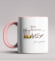 Kişiye Özel Kimya Öğretmeni Temalı Siyah Renk Kupa Bardak 5 (Pembe)