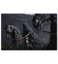 Cakapuzzle Koşan Siyah Atlar Kara Pelerinli Süvari Puzzle Yapboz MDF (Ahşap) (1000 Parça)