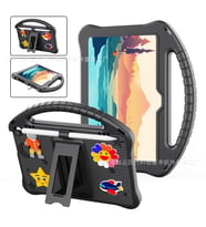 Samsung Galaxy Tab A7 Lite T220 T225 T227 Kılıf Sunflower Figürlü Standlı Çocukl (Siyah)