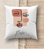 BK Gift Kişiye Özel İsimli Beyaz Kırlent Yastık, Ev Hediyesi, Ev Dekorasyonu, Dekoratif Hediye (Model 1)