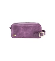 Kişiselleştirilebilir Dopp Kit Kişisel Bakım Ve Seyehat Çantası Camel (Mor)