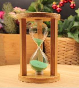 Ahşap Bambu Kum Saati 10 DAKİKA (Yeşil)