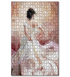 Cakapuzzle Beyaz Elbiseli Kadın Görseli Puzzle Yapboz MDF (Ahşap) (500 Parça)