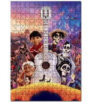 Cakapuzzle Coco Dev Gitar ve Tüm Karakterler Puzzle Yapboz MDF (Ahşap) (1000 Parça)