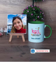 Rusça Öğretmeni Fotoğraflı Dekoratif Taş, Kupa Bardak Beyaz Hediye (Model 14)