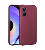 Realme 10 4G Kılıf Kamera Çıkıntılı Soft Silikon (Mürdüm)