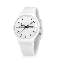 Polo Air Unisex Silikon Kordon Gün Ay Takvimli Kol Saati PL-1481Bx (Beyaz)