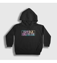 Presmono Unisex Çocuk Kırmızı Colors K-Pop G I Dle Kapüşonlu Sweatshirt 396428tt (Siyah)