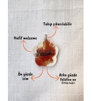Pati Şeklinde Renkli-Şeffaf  Kedi/ Köpek- İsimliği/ Künyesi (Koyu Kırmızı)