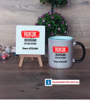 Hukuk Okuduğumu Söylemiş Miydim Dekoratif Taş, Kupa Bardak Kırmızı Hediye (Model 8)
