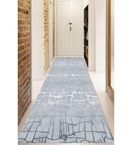 Dijital Baskılı Kaymaz Taban Yıkanabilir Modern Yolluk Ve Koridor Halısı NDU-HT-1225 (Gümüş)