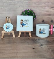 Kadın İngilizce Öğretmeni Hediye Seti Kupa Bardak T Kulplu, Dekoratif Taş, Anahtarlık Öğretmenler Günü Hediyesi (Model 4)