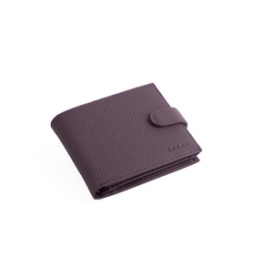 Hakiki Deri Fermuarlı Para Bölmeli Lüks Unisex Cüzdan (Mürdüm)