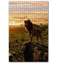 Cakapuzzle Aslan Kral Simba Gündoğumu Puzzle Yapboz MDF (Ahşap) (255 Parça)
